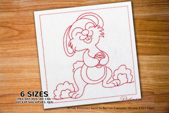 A Bunny with Purpose: Reviewing a Classic Easter Redwork Design
