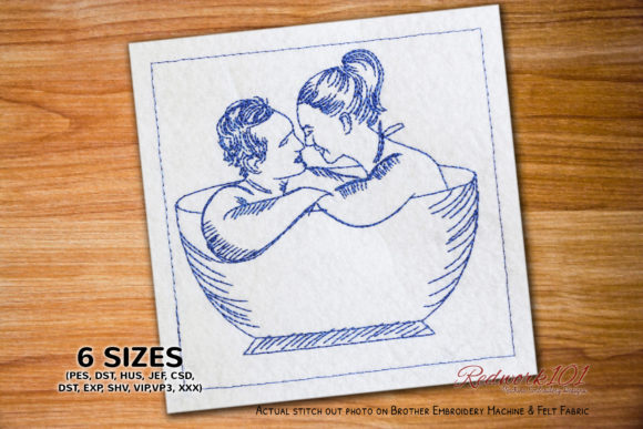 A Cozy Bathtub Lineart Design for Holiday Embroidery