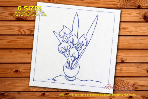 A Designer's Review of Bouquet of Calla Lilies Redwork