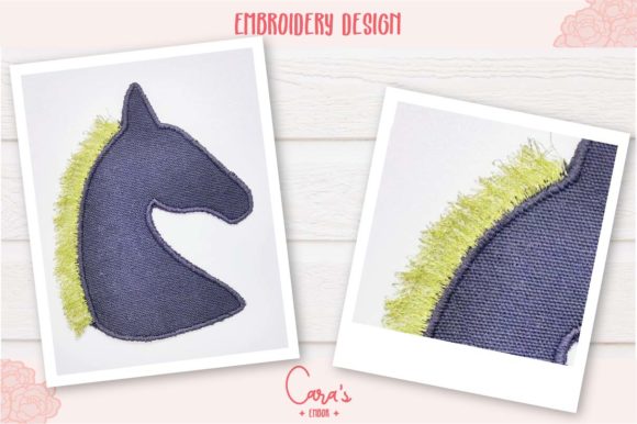 A Designer's Review: The Horse Patch with Fringes Embroidery File