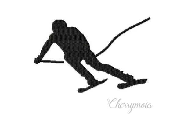 A Designer's Review: The Skier Silhouette Embroidery Design