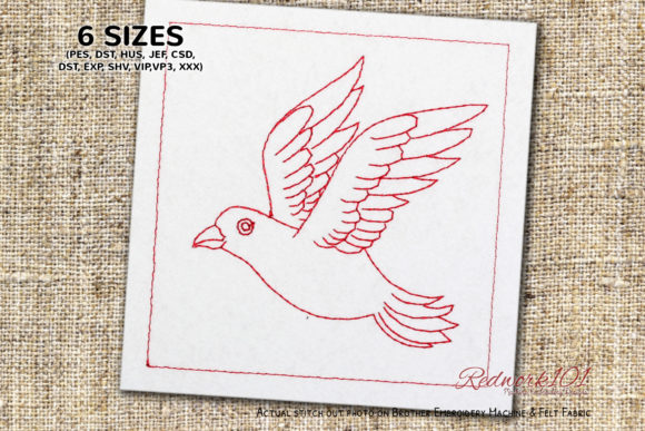 A Designer's Take on the Free Flying Dove Embroidery