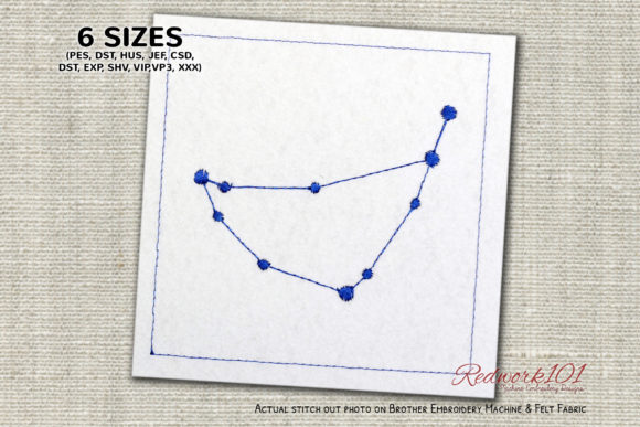 A Review of Capricorn Zodic Sign Redwork for Boutique Apparel