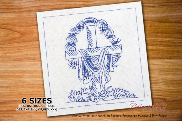 An Embroidery Seller's Review of Easter Cross in Field