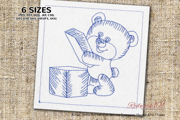 An Embroidery Seller's Review of Teddy Beart Opening Gift Redwork