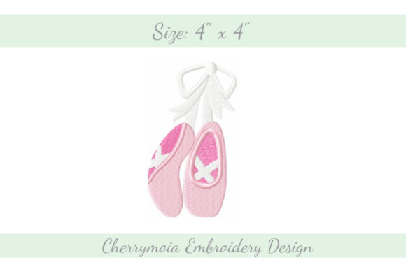 Ballet Slippers Embroidery for Boutique Sweatshirts & Apparel