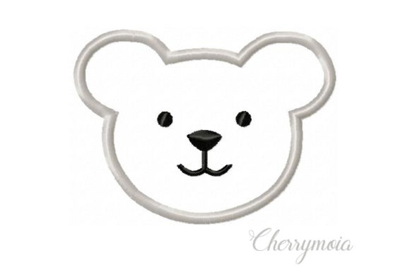 Creative Fabrica's Applique Bear Embroidery Design