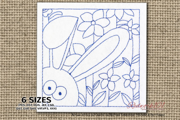 Easter Bunny Peek Bluework: A Designer's Review for Business Merch