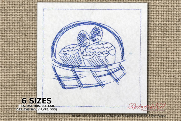Easter Fruit Basket Embroidery Review for Business Merch