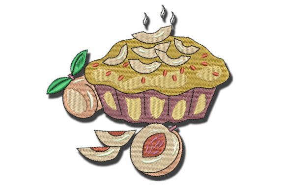 Embroidering the Sweet Charm of Peach Pie for Boutique Apparel