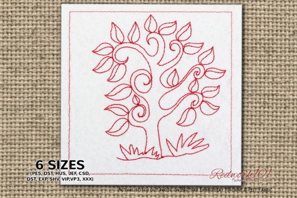 Family Tree Pattern Bluework for Seasonal Projects
