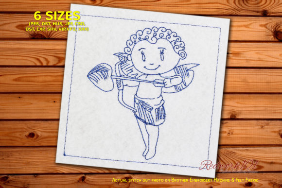 Love Angel with Arrow Lineart Embroidery Review