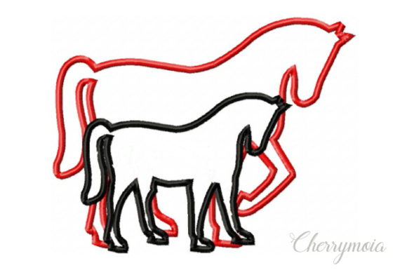 Reviewing Applique Mom and Baby Horse for Boutique Sweatshirts