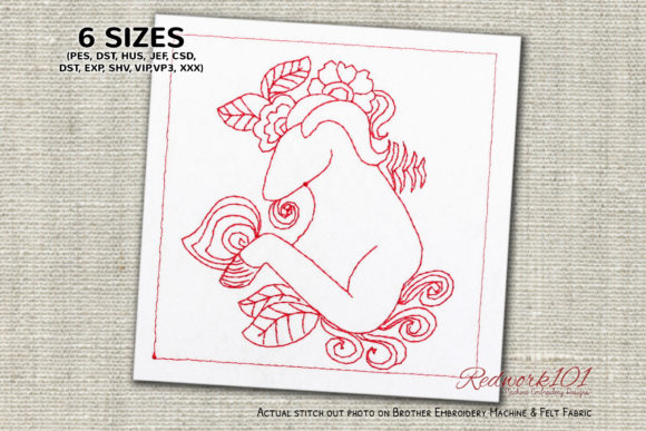 Reviewing Horned Goat Symbol of Capricorn Redwork