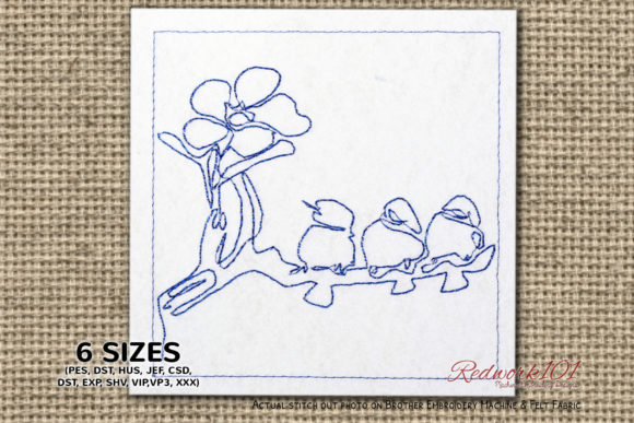 Three Little Birds Redwork: A Craft Fair Embroidery Review