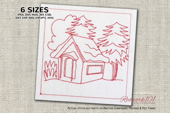 Wooden Christmas House Embroidery Review